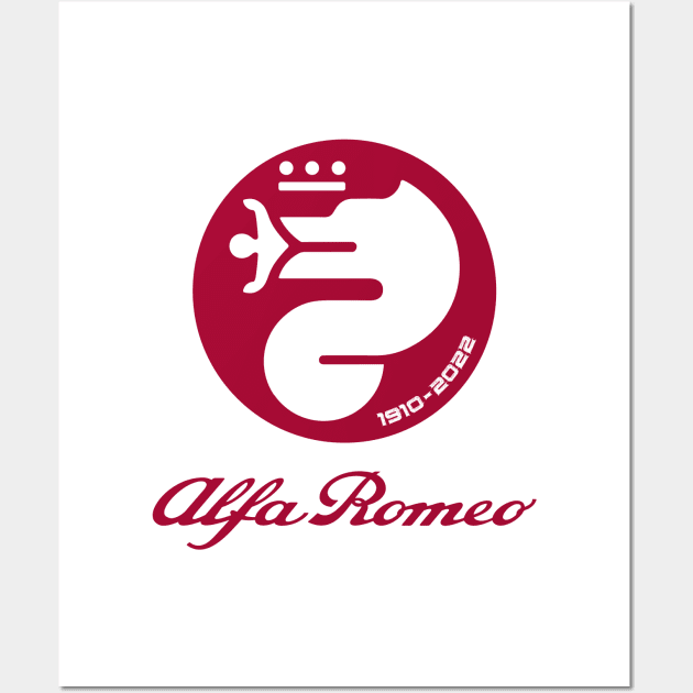 Alfa Romeo Racing Logo 112 years Wall Art by fmDisegno